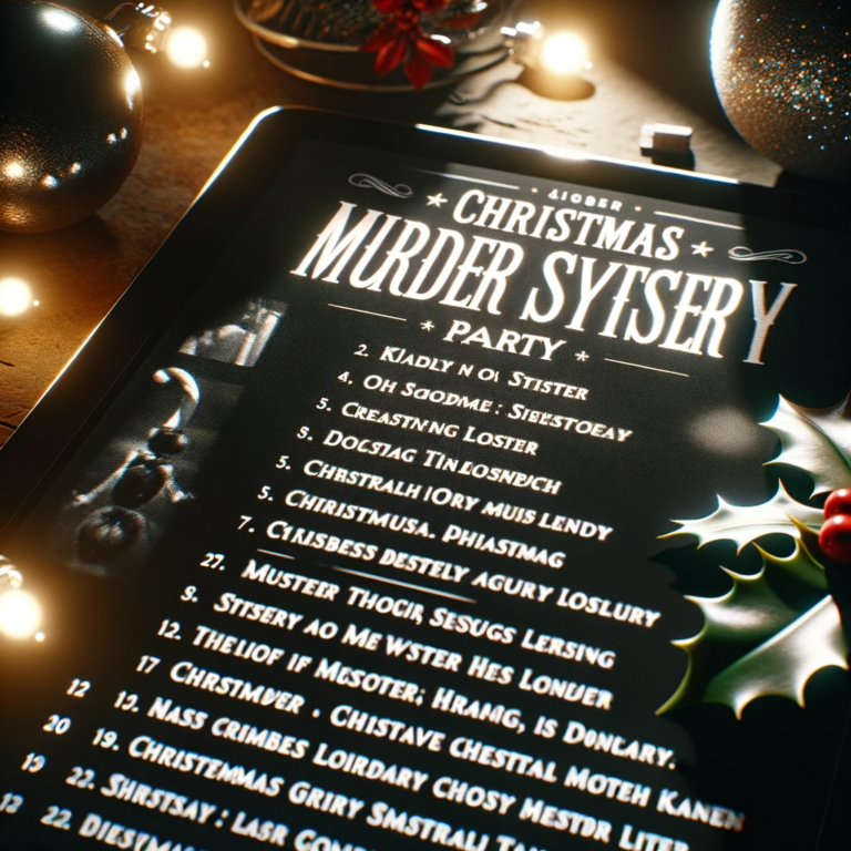 Christmas murder mystery party playlist